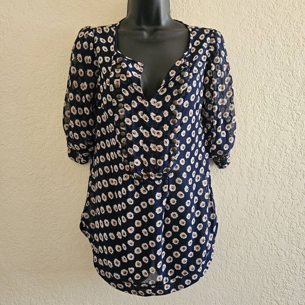 Angie Sheer Floral Blouse